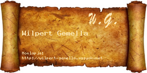 Wilpert Gemella névjegykártya